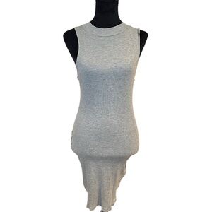 Sleeveless Ribbed Gray Women's Sleeveless Mini Dress by Honey Punch